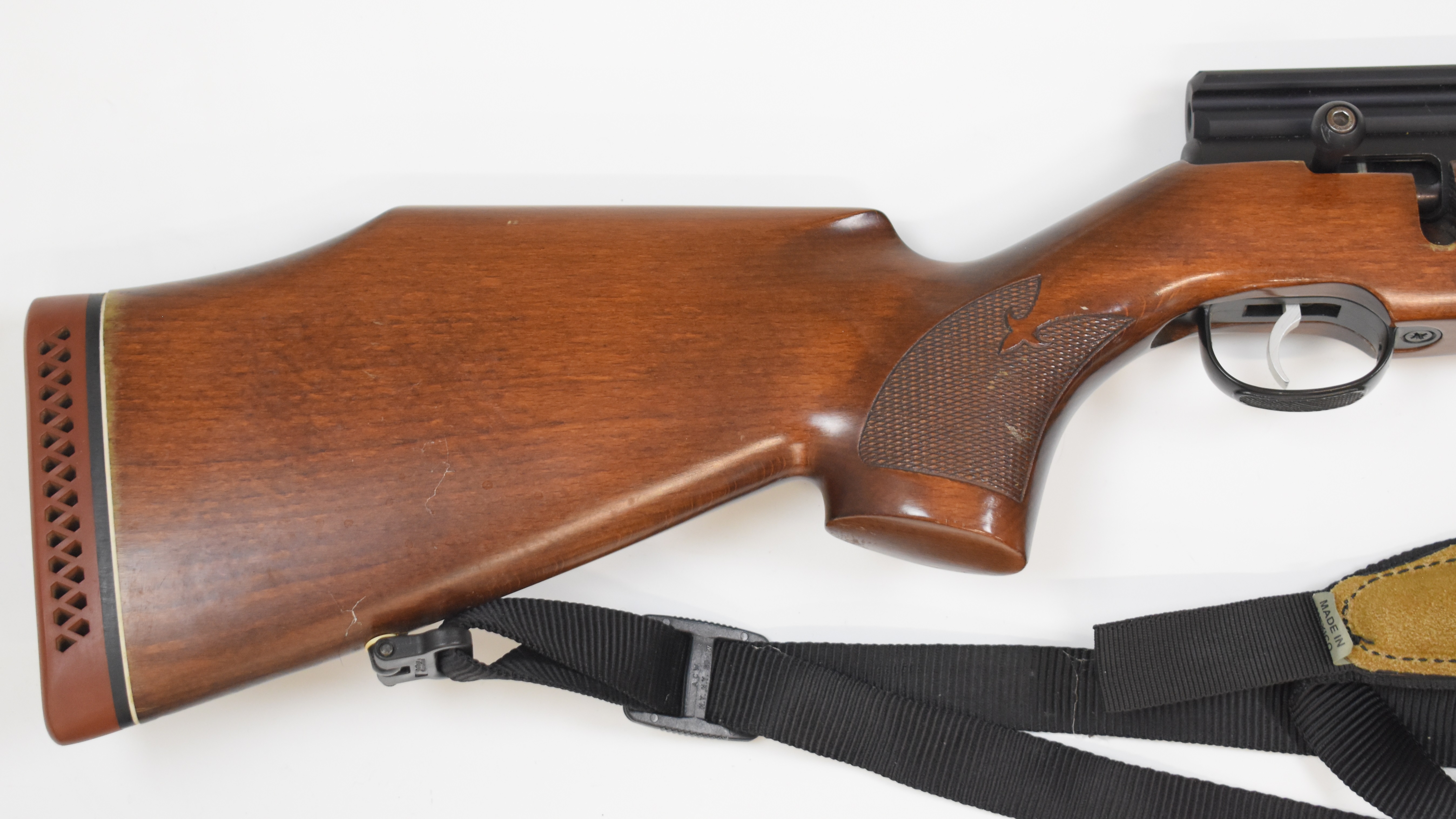Webley Axsor .22 PCP air rifle with chequered semi-pistol grip and forend, raised cheek piece, - Image 3 of 10
