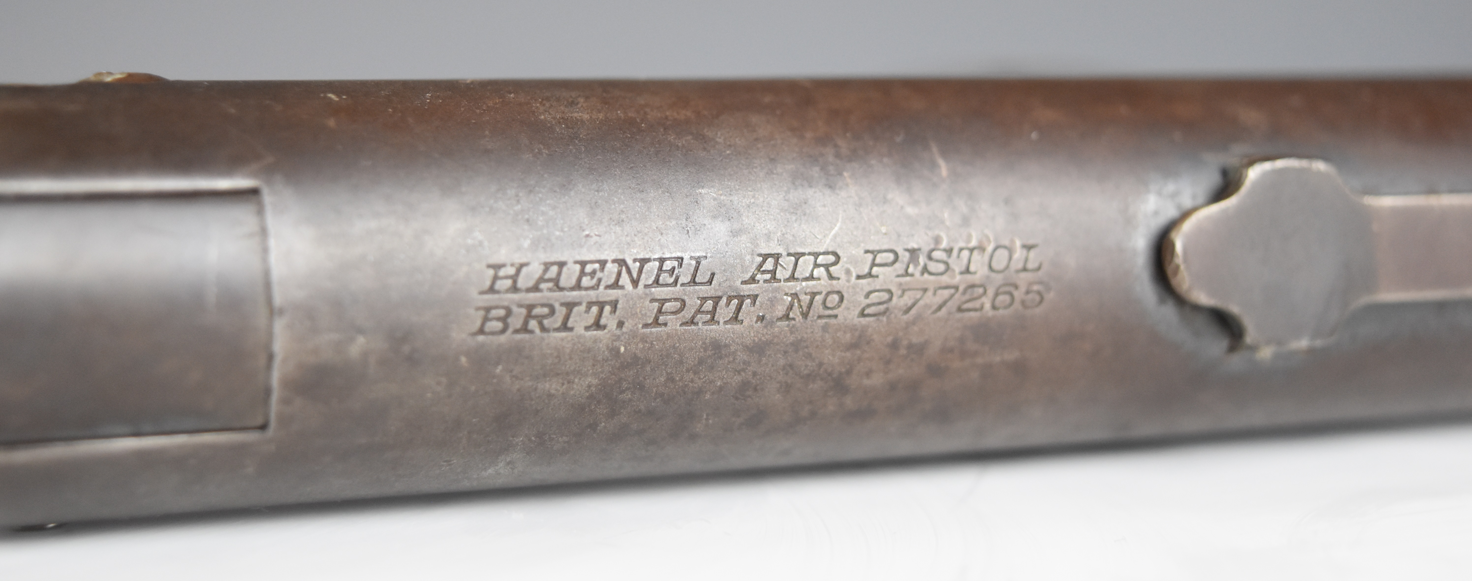 Haenel Model 28 .177 air pistol with inset maker's plaque to the wooden grips, top plate stamped ' - Image 10 of 12