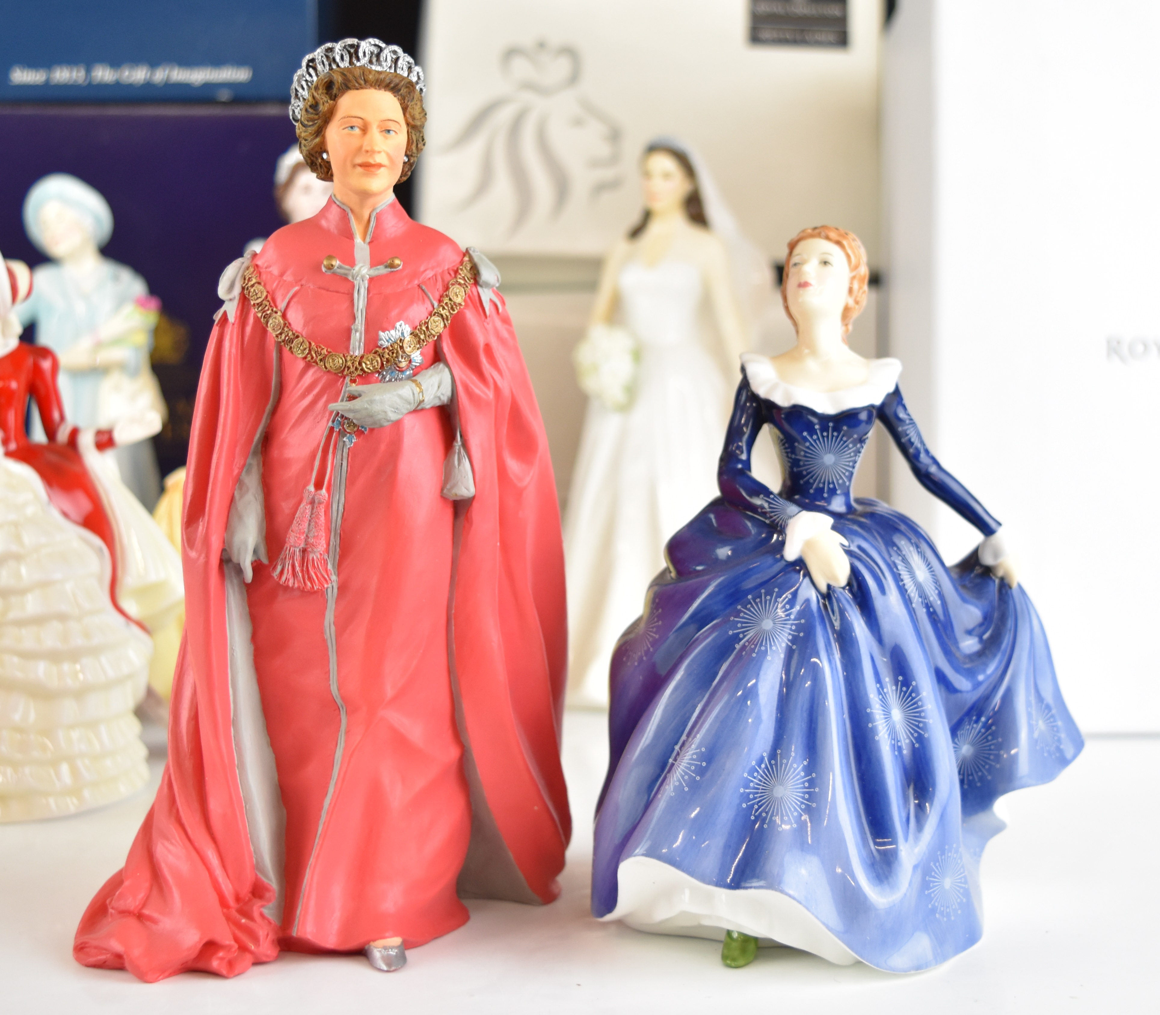 Royal Doulton, Royal Worcester and Tim Potts figures including Catherine, Queen Elizabeth II, - Image 2 of 18