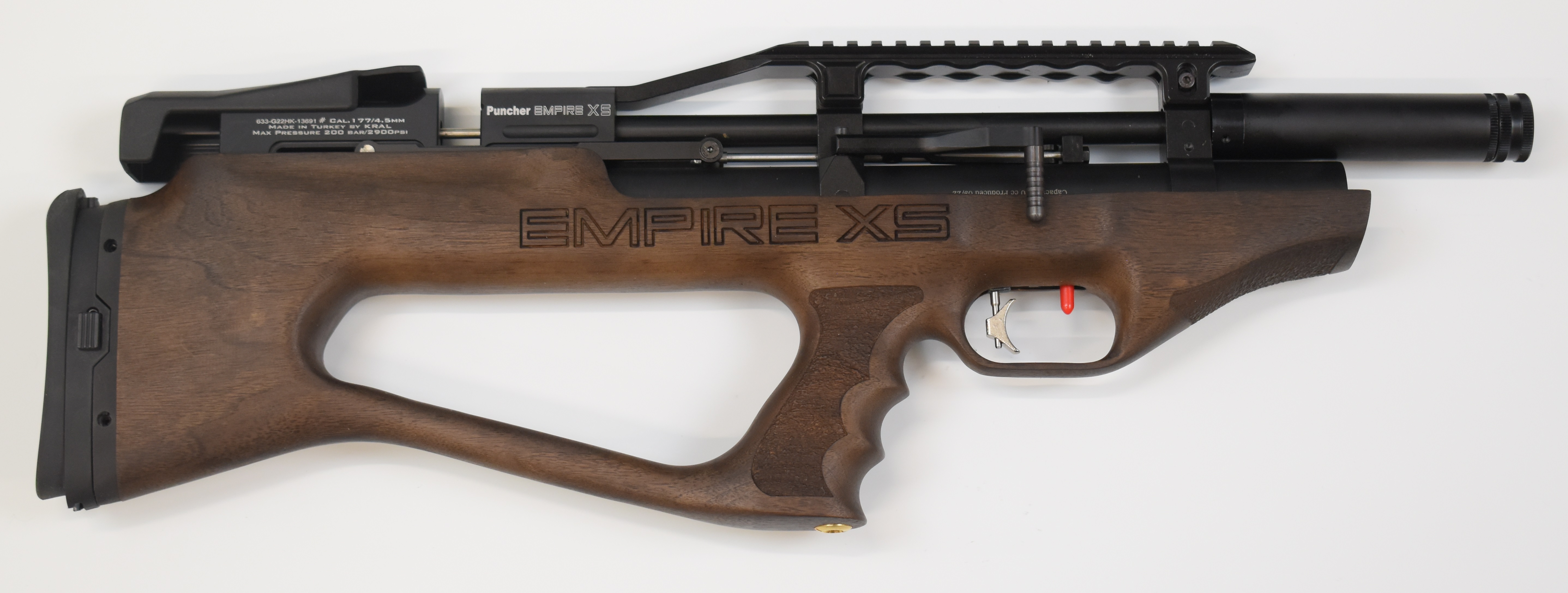 Kral Puncher Empire XS .177 PCP carbine air rifle with textured pistol grip, two 14-shot magazines - Image 2 of 9
