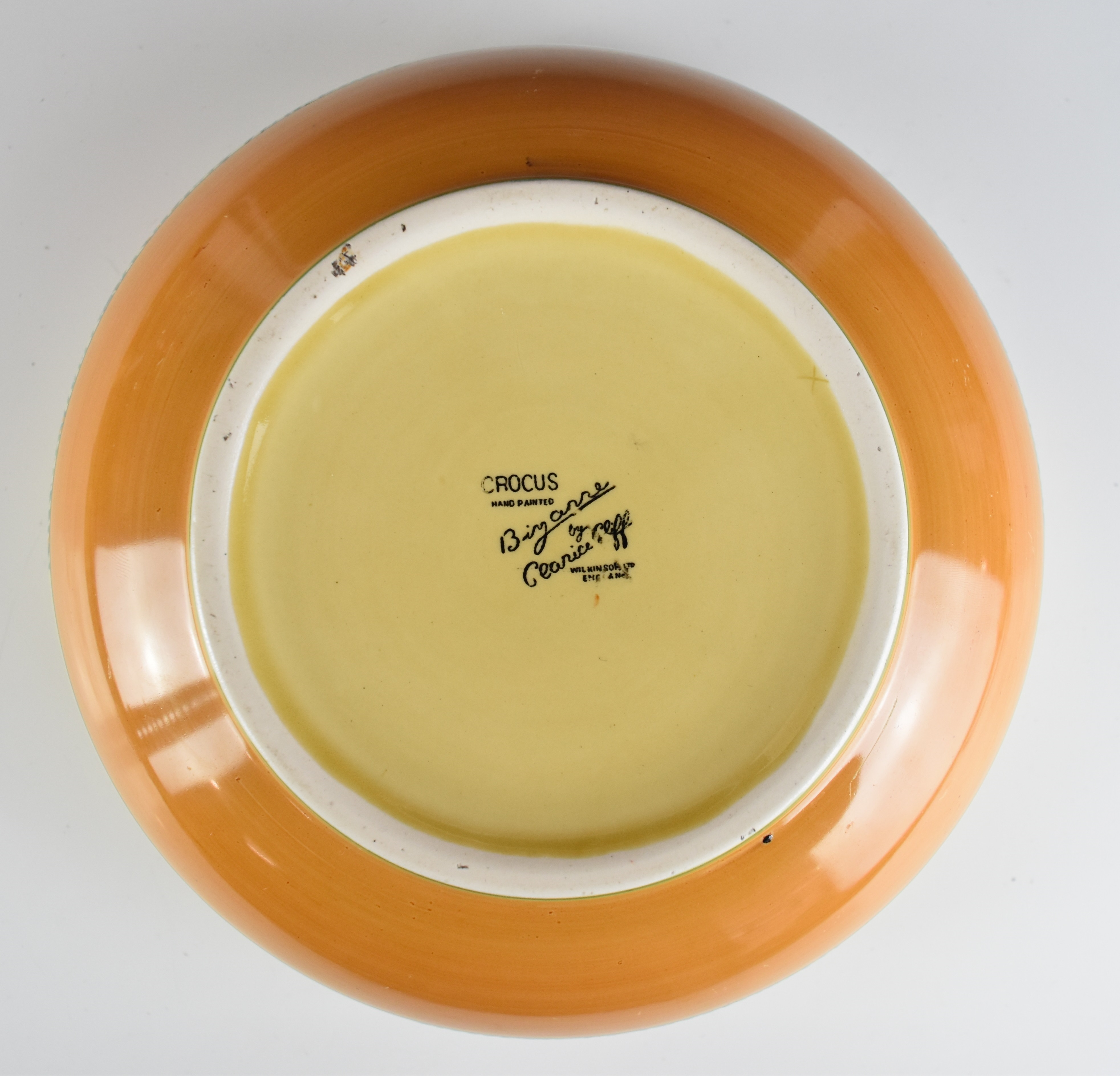 Clarice Cliff for Wilkinson Pottery pedestal bowl decorated in the Crocus pattern, diameter 24.5 x - Image 4 of 5