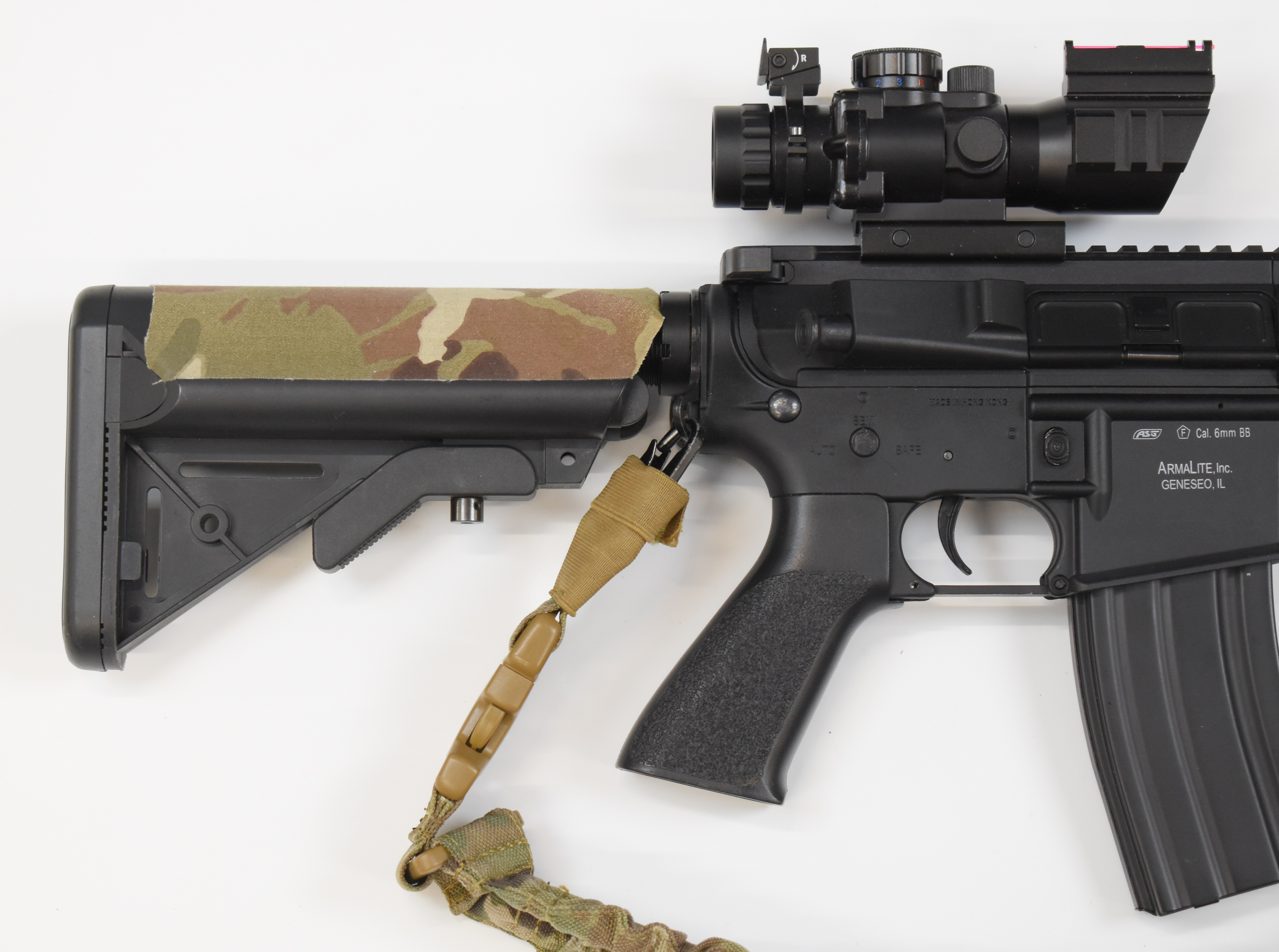 ASG Classic Army M4 assault style electric airsoft rifle with tactical stock, VLife scope and - Image 3 of 8