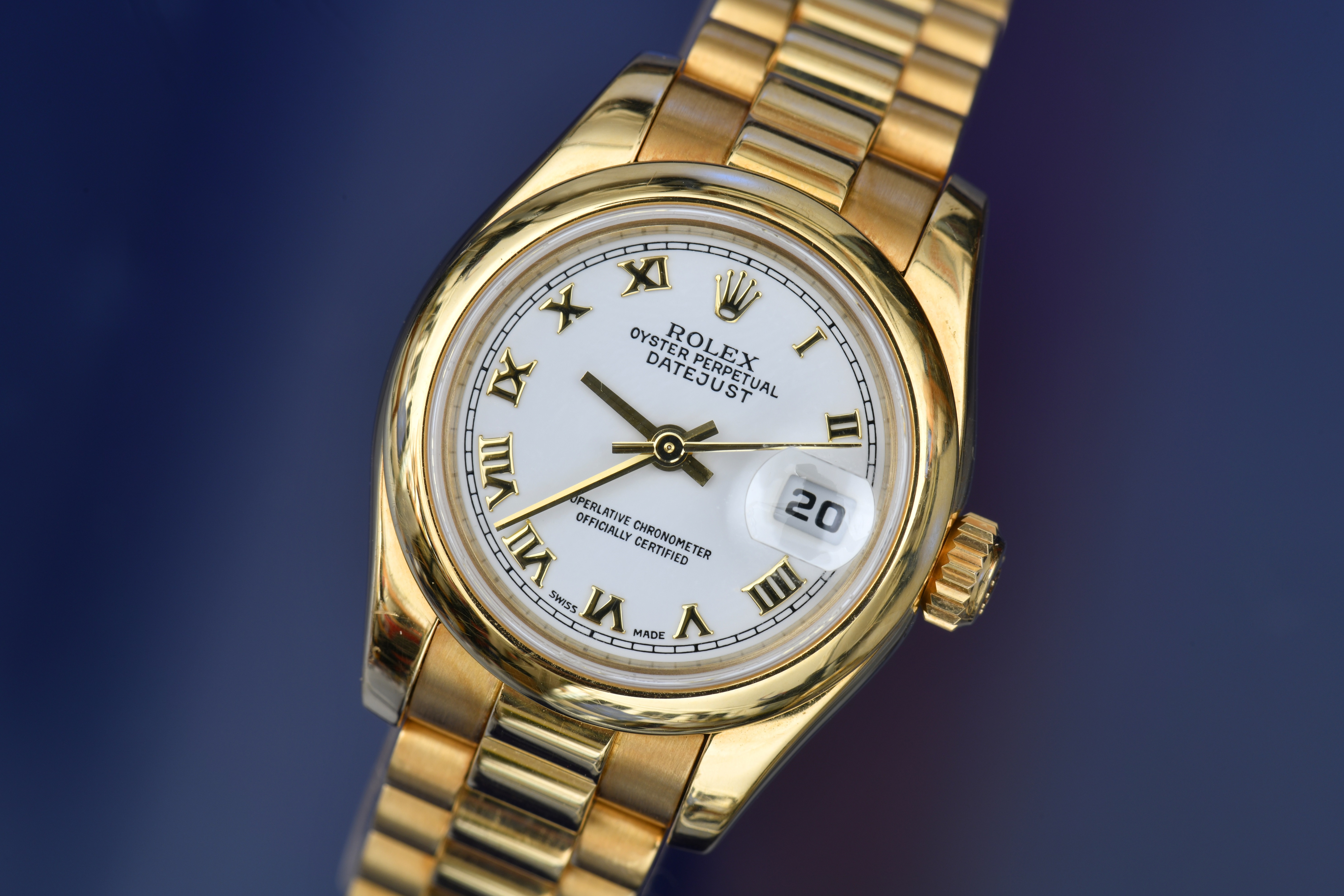 Rolex Oyster Perpetual Datejust 18ct gold ladies automatic wristwatch ref. 179168 with date - Image 7 of 8