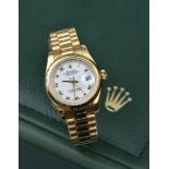 Rolex Oyster Perpetual Datejust 18ct gold ladies automatic wristwatch ref. 179168 with date