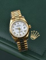 Rolex Oyster Perpetual Datejust 18ct gold ladies automatic wristwatch ref. 179168 with date