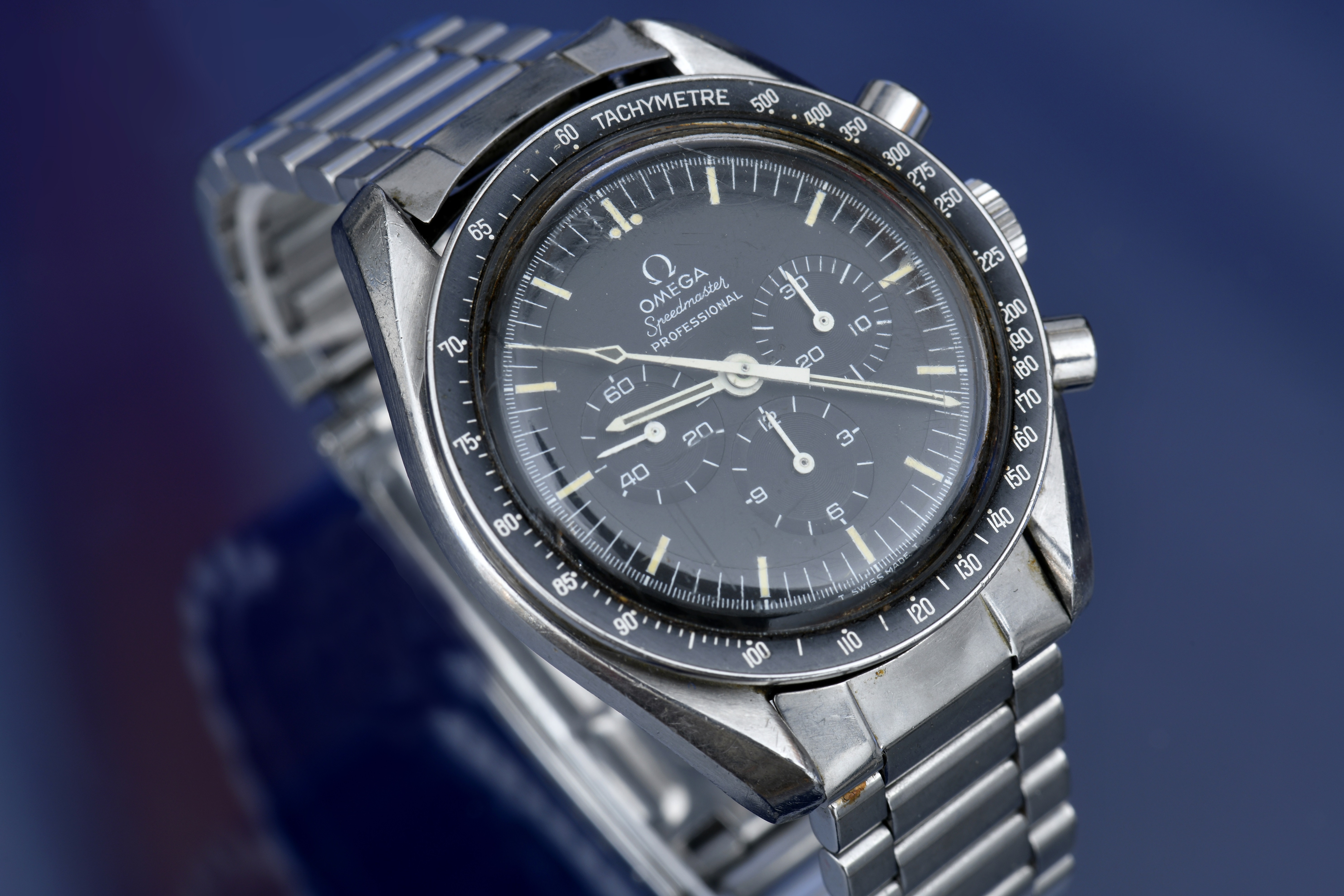 Omega Speedmaster Professional gentleman's chronograph wristwatch ref. 145.022 with black tachymetre - Image 5 of 13