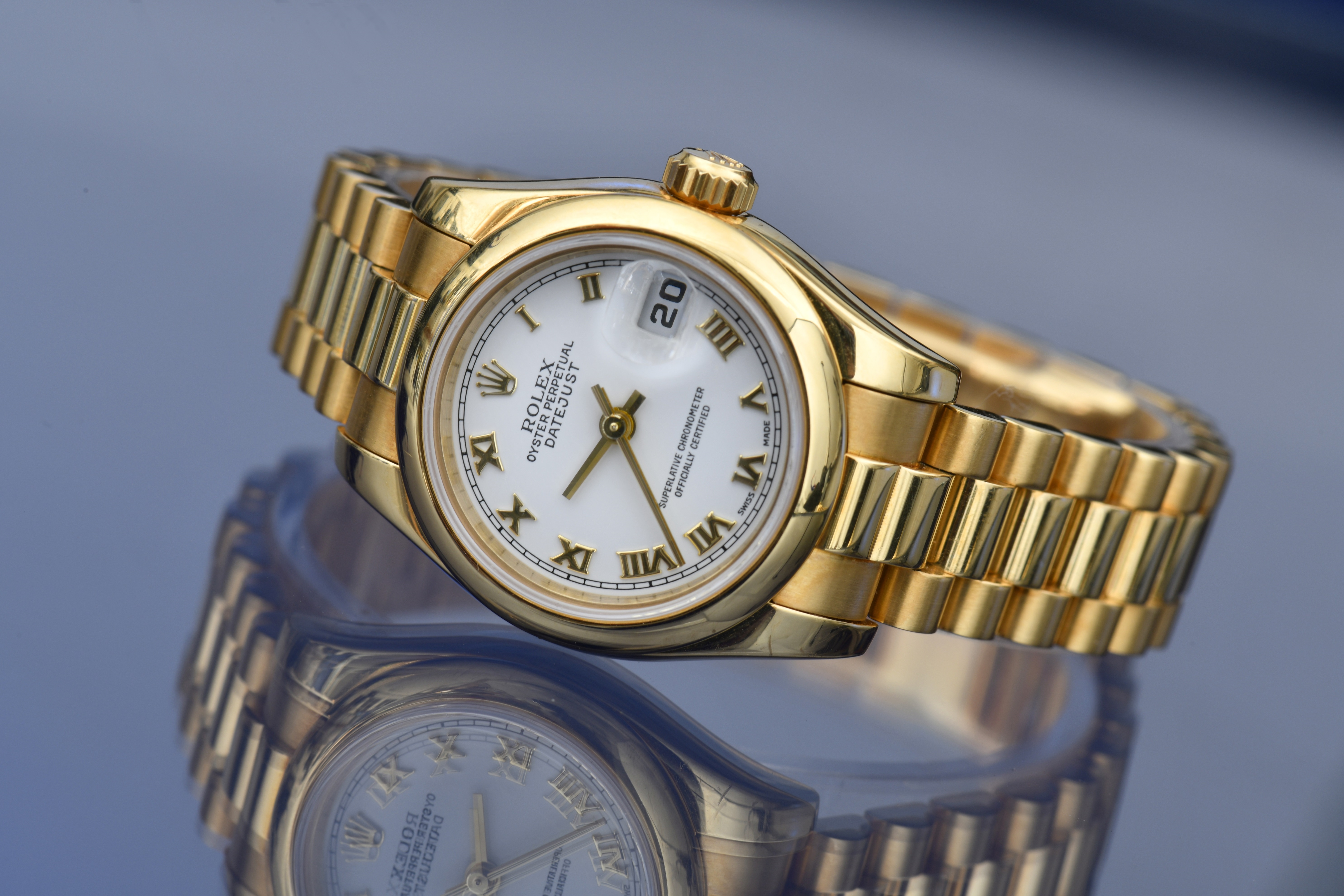 Rolex Oyster Perpetual Datejust 18ct gold ladies automatic wristwatch ref. 179168 with date - Image 8 of 8