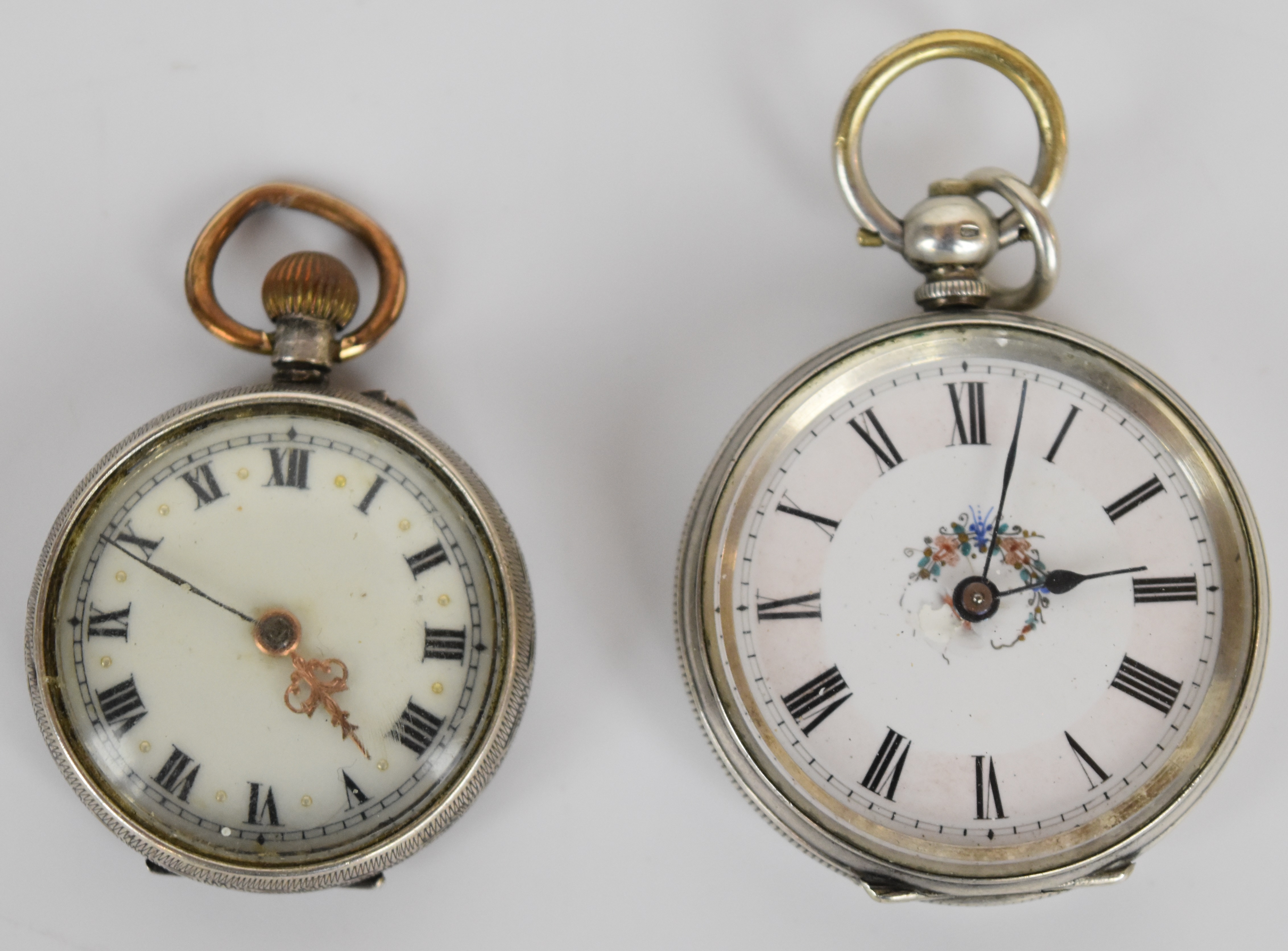 Eleven silver open faced pocket watches including some with gilt decoration to the dials and - Image 4 of 16