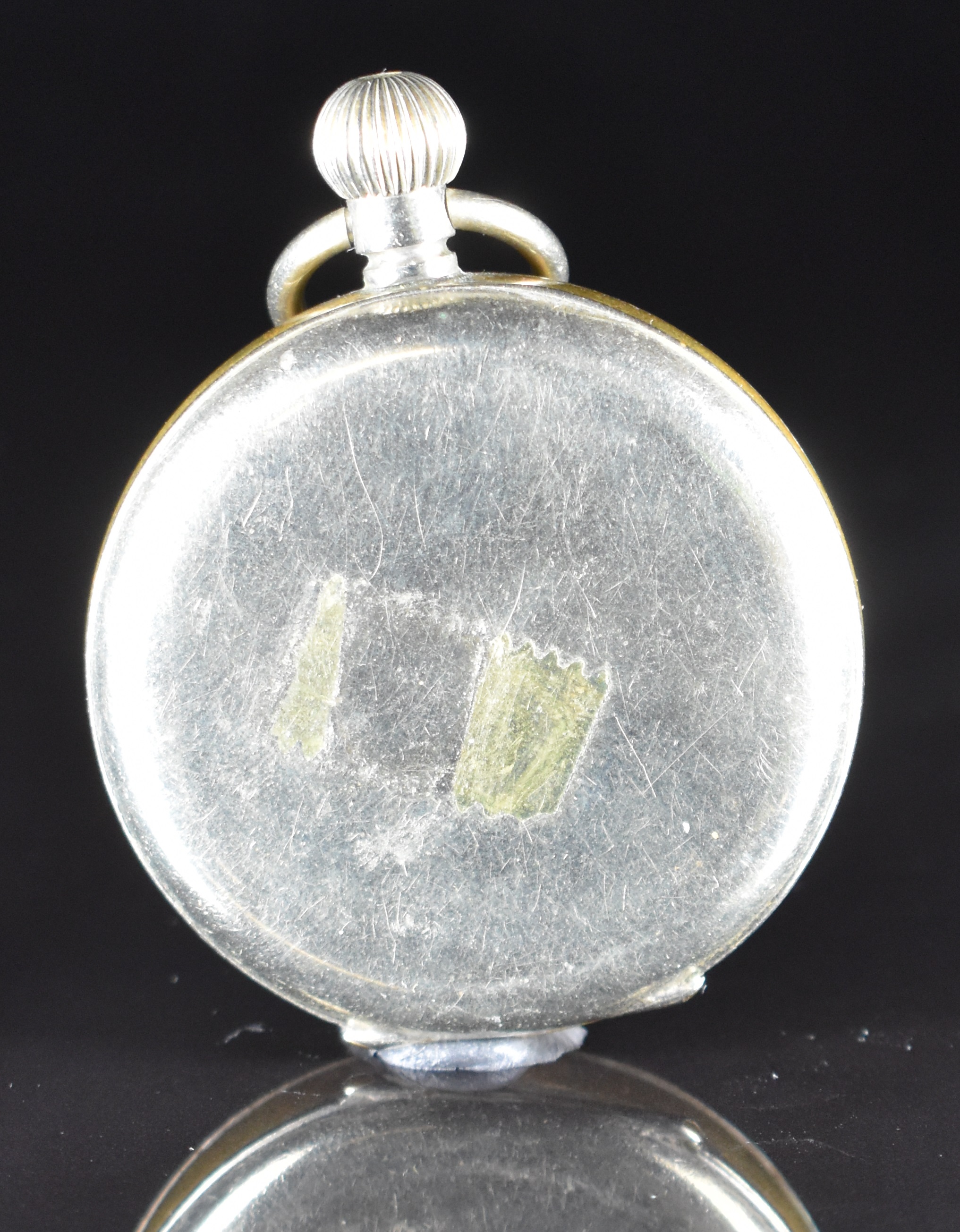 Hebdomas patent keyless winding open faced pocket watch with visible ...