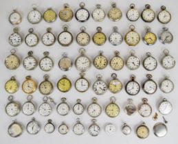 Fifty-seven various pocket watches including gold plated examples, Aegean, Ingersoll, Smiths Empire,