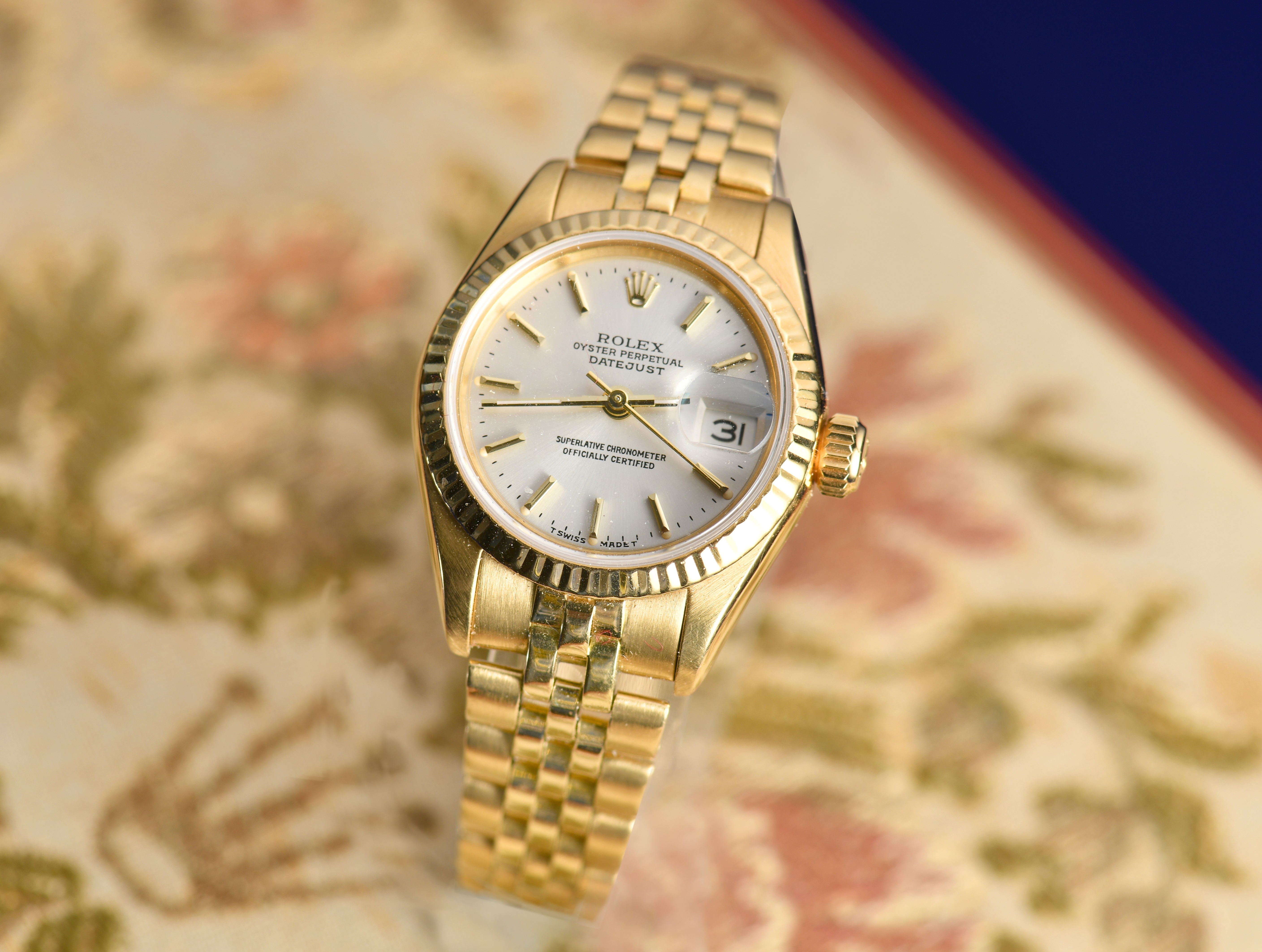 Rolex Oyster Perpetual Datejust 18ct gold ladies automatic wristwatch ref. 69178 with date aperture, - Image 2 of 2