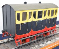 Prize winning exhibition standard 3½ inch gauge private passenger model railway coach, built by
