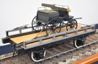 Prize winning exhibition standard 3½ inch gauge model Highland Railway flat wagon, built by the