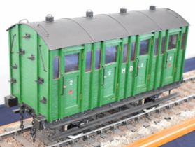 Prize winning exhibition standard 3½ inch gauge Highland Railway second class passenger carriage,