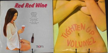 Trojan Reggae / Ska LPs Tighten Up (TTL7) and Red Red Wine (TTL 11), records and covers both