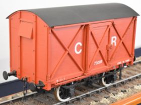 Prize winning exhibition standard 3½ inch gauge model Caledonian Railway covered goods van, built by