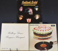 The Rolling Stones - Three LPs including two with early boxed Decca logo comprising Let It Bleed (