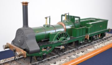 Prize winning exhibition standard 3½ inch gauge Highland Railway live steam 2-2-2 model railway