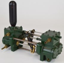 Southworth live steam model twin cylinder duplex water pump, built by the award winning late Harry