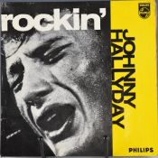 Johnny Hallyday Rockin' 432813 BE UK Philips issue EP with tri centre and picture sleeve