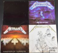 Nine Heavy Metal / Thrash Metal LPs comprising Metallica Ride The Lightening, Metallica, ...And