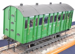 Prize winning exhibition standard 3½ inch gauge Highland Railway composite first and second class