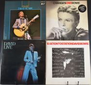 David Bowie - Four LPs comprising Live, Changes One, Station To Station and Images, records and