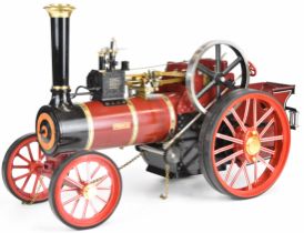 Maxitrak 1 inch scale Burrell live steam traction engine, with gas fired silver soldered boiler,