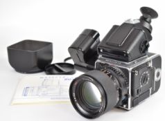 Hasselblad 201F medium format camera, serial number 16EC10927, circa 1995, with Carl Zeiss Sonnar