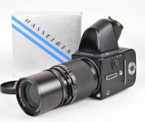 Hasselblad 503CX medium format camera, serial number RE1430053, circa 1989, with Carl Zeiss Sonnar