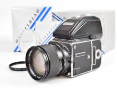 Hasselblad 2003FCW medium format camera, serial number RR1524642, circa 1988, with Carl Zeiss Planar