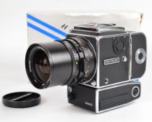 Hasselblad 500ELX medium format camera, serial number RU1332555, circa 1987, with Carl Zeiss