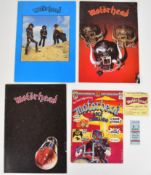 Signed Motorhead 'Iron Fist' (1982) tour programme bearing signatures of band members Lemmy