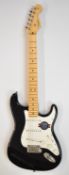 Fender Stratocaster electric guitar in black finish, 2009, serial Z9427358, with Fender branded