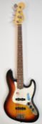 Fender Jazz Bass 2006 USA model bass guitar in sunburst finish with maple neck and rosewood