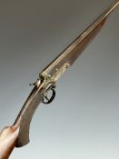 Charles Ingram of Glasgow .410 single barreled hammer action shotgun with chequered semi-pistol grip