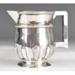 Peter Orr, Madras, Indian silver jug with embossed decoration, marked to underside 5 ORR Silder,