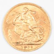 1909 Edward VII gold full sovereign