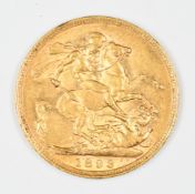 1893 Queen Victoria gold full sovereign with Sydney Mint mark