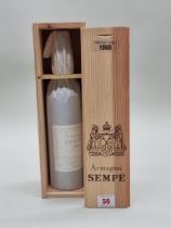 A 70cl bottle of Sempe 1968 vintage Armagnac, in owc.