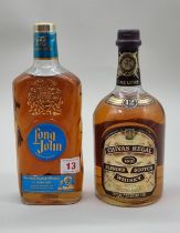 Two 12 Year Old bottles of blended Whisky, comprising: a Long John, probably 1970s bottling; and a 1