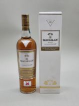 A 70cl bottle of The Macallan 'Gold' Whisky, in card box.