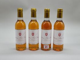 Four 37.5cl bottles of Chateau Piot-David, 1989, Sauternes. (4)