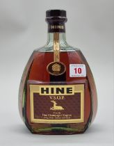 A 1 litre bottle of Hine VSOP Cognac, 1980s bottling.