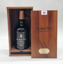 A 70cl bottle of Black Tot 'Last Consignment' British Royal Naval Rum, 54.3% abv, in walnut case,