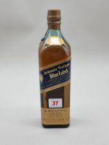 A 75cl bottle of Johnnie Walker 'Blue Label' Whisky, bottle No. D10958.