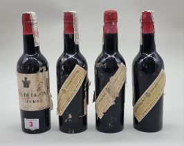 Four half bottles of Oloroso Viejisimo Sherry, Antonio de la Riva, 1940s bottling. (4)