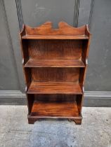 A small mahogany waterfall bookcase, 94 high x 55cm wide.