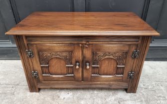 A small 'Bevan Funnell' oak side cabinet, 80.5cm wide.