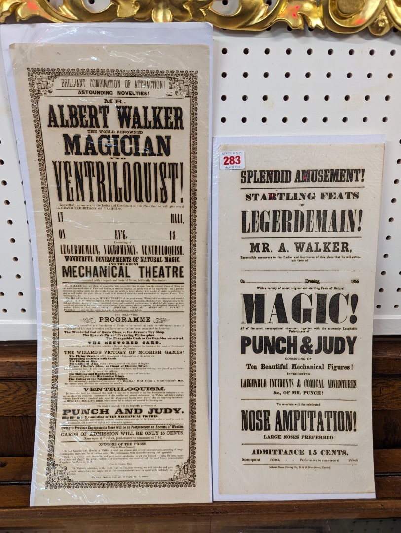 MAGIC POSTERS: 'Splendid Amusement! Startling Feats of Legerdemain! Magic! All of the Most